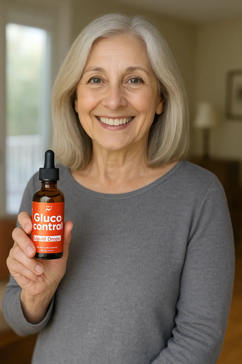 Happy customer holding Gluco Control™